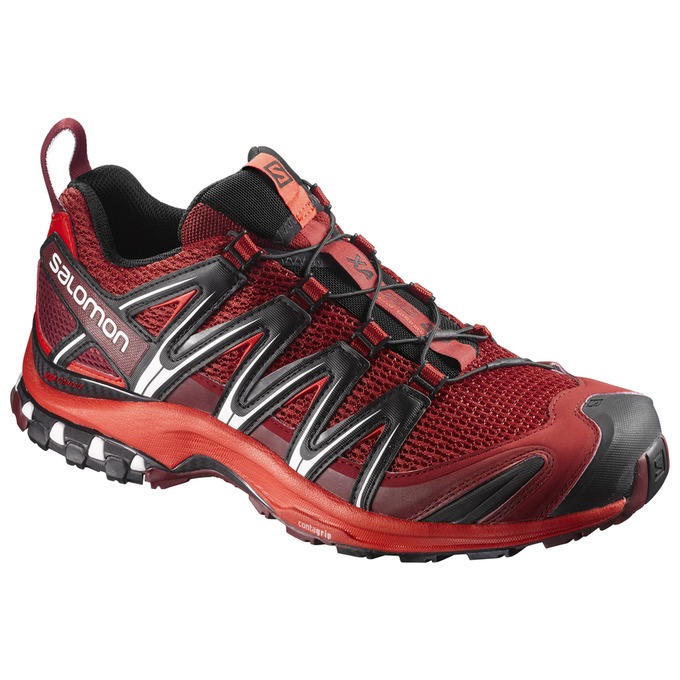 Chaussures De Trail Running Salomon Homme Rouge Foncé - Salomon XA PRO 3D - France (3471-VYFPZ)